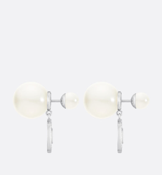 18K CD Tribales White Resin Pearls Earrings