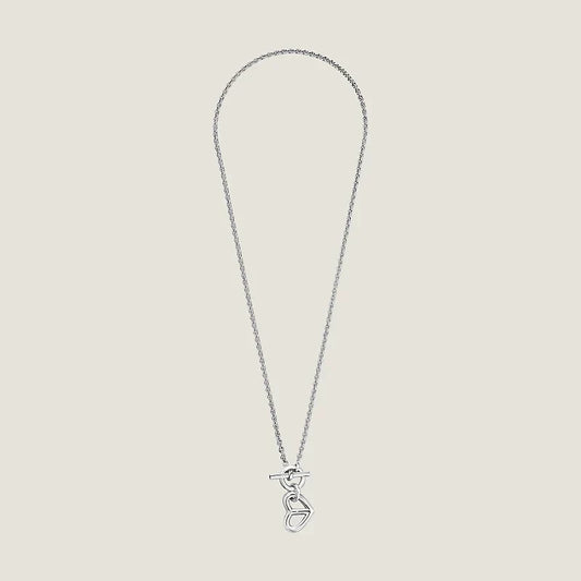 18K Cache-coeur Amulette Pendant H Necklace