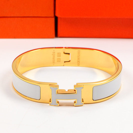 18K Clic H White Bracelet
