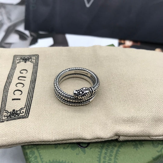 GG Garden Silver Snake Ring