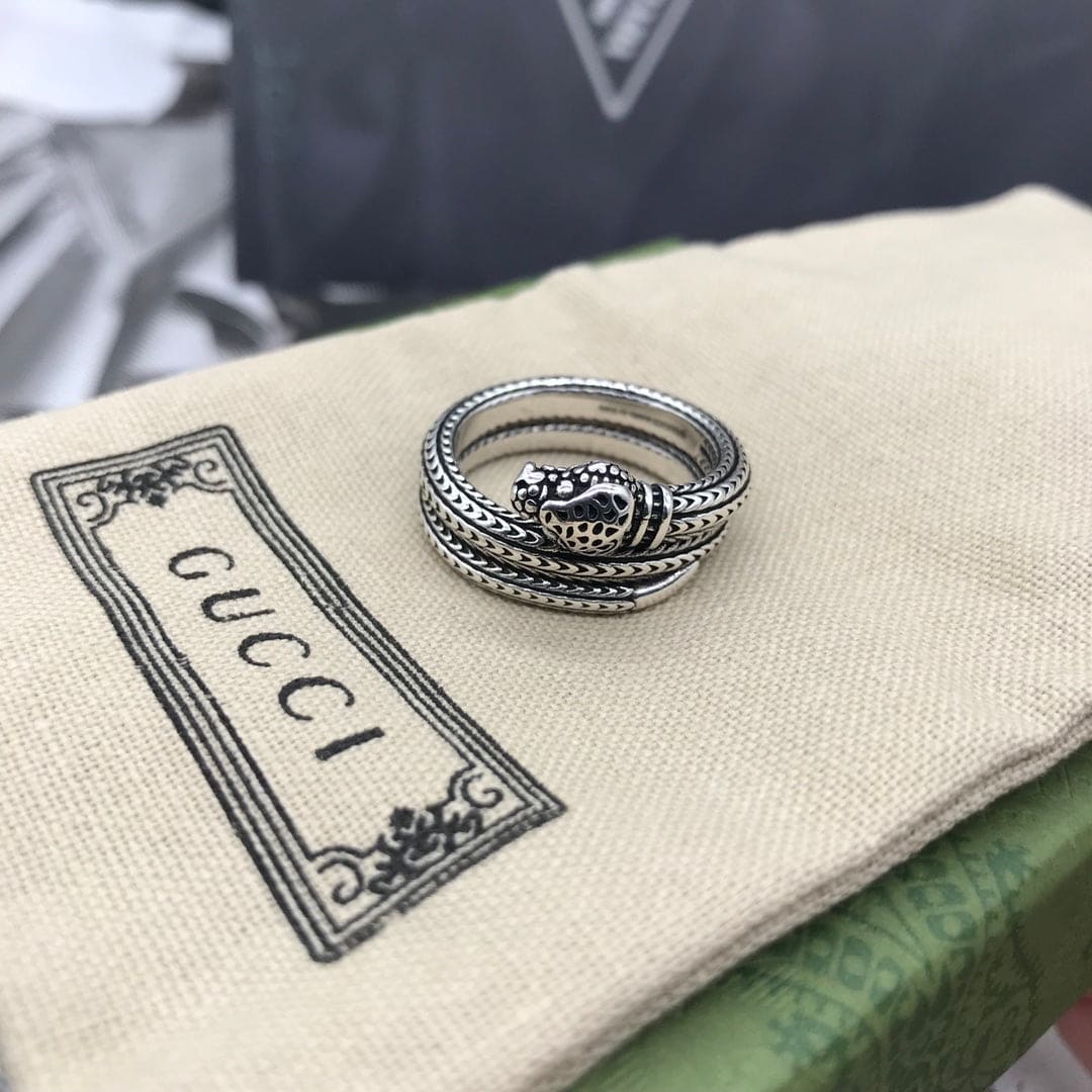 GG Garden Silver Snake Ring