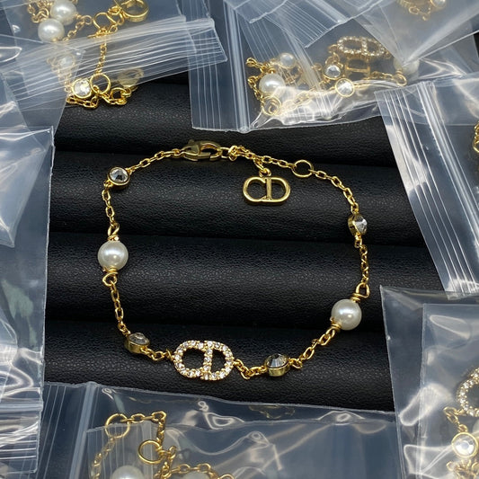 18K CD Clair D Lune Pearls Bracelet