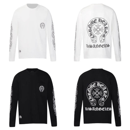 CHROME-HEARTS Men's Long-Sleeve T-shirt Sweatshirt K8008
