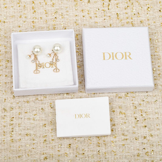 18K CD Tribales Tassel Diamond Earrings