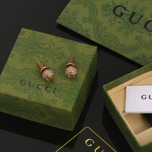 18K Double G Vintage Earrings