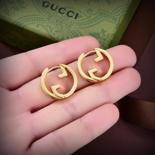 18K GG Hollow Earrings