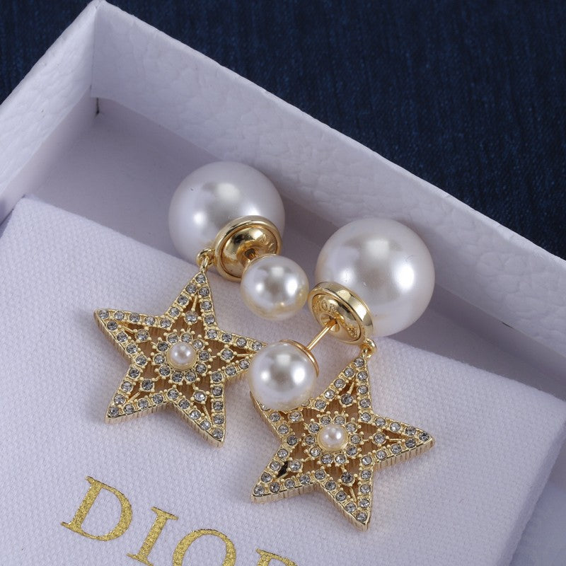 18K CD Tribales Star Diamond Earrings