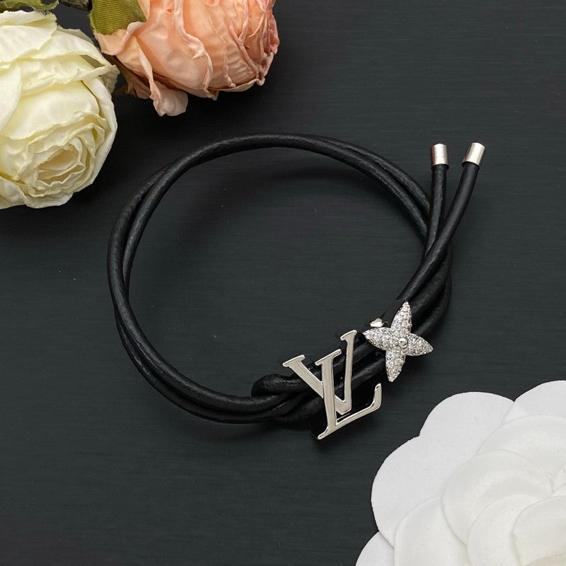 18K Louis Black Chain Gold Bracelet