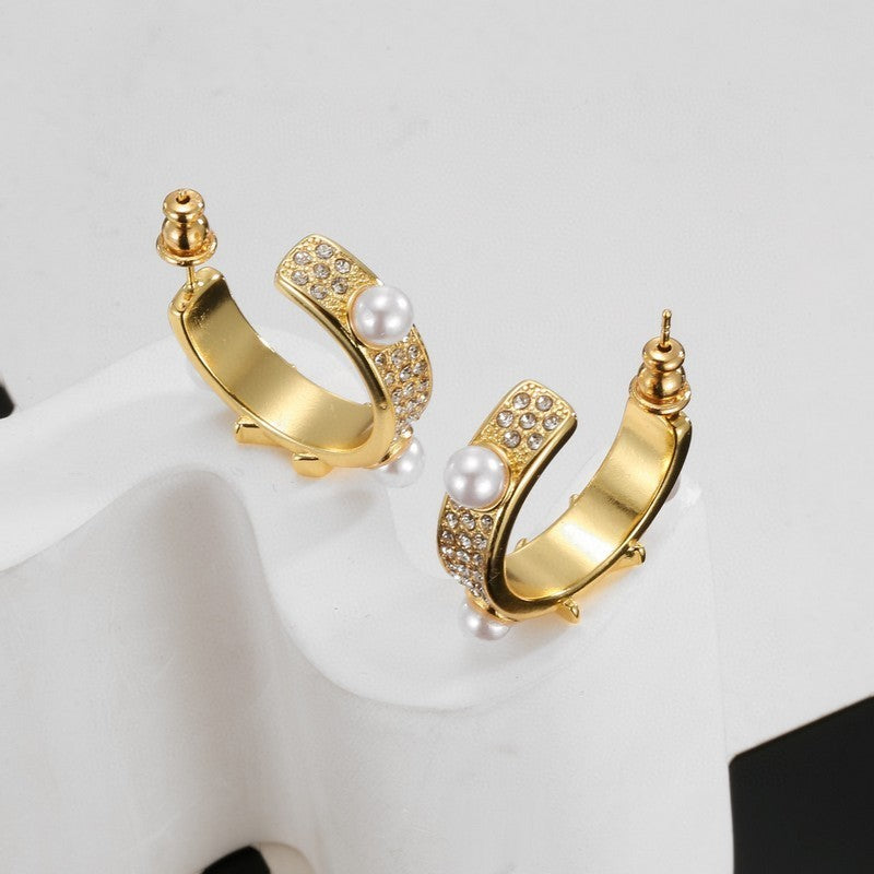 18K Louis Pearl Gold Earrings