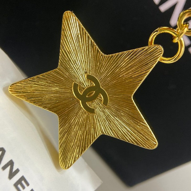 18K CC Black Gold Star Brooch