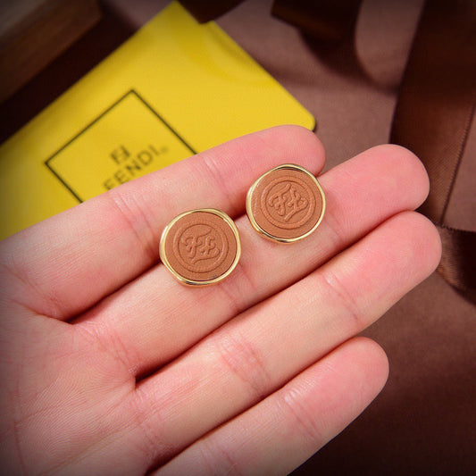 18K F Vintage Color Earrings