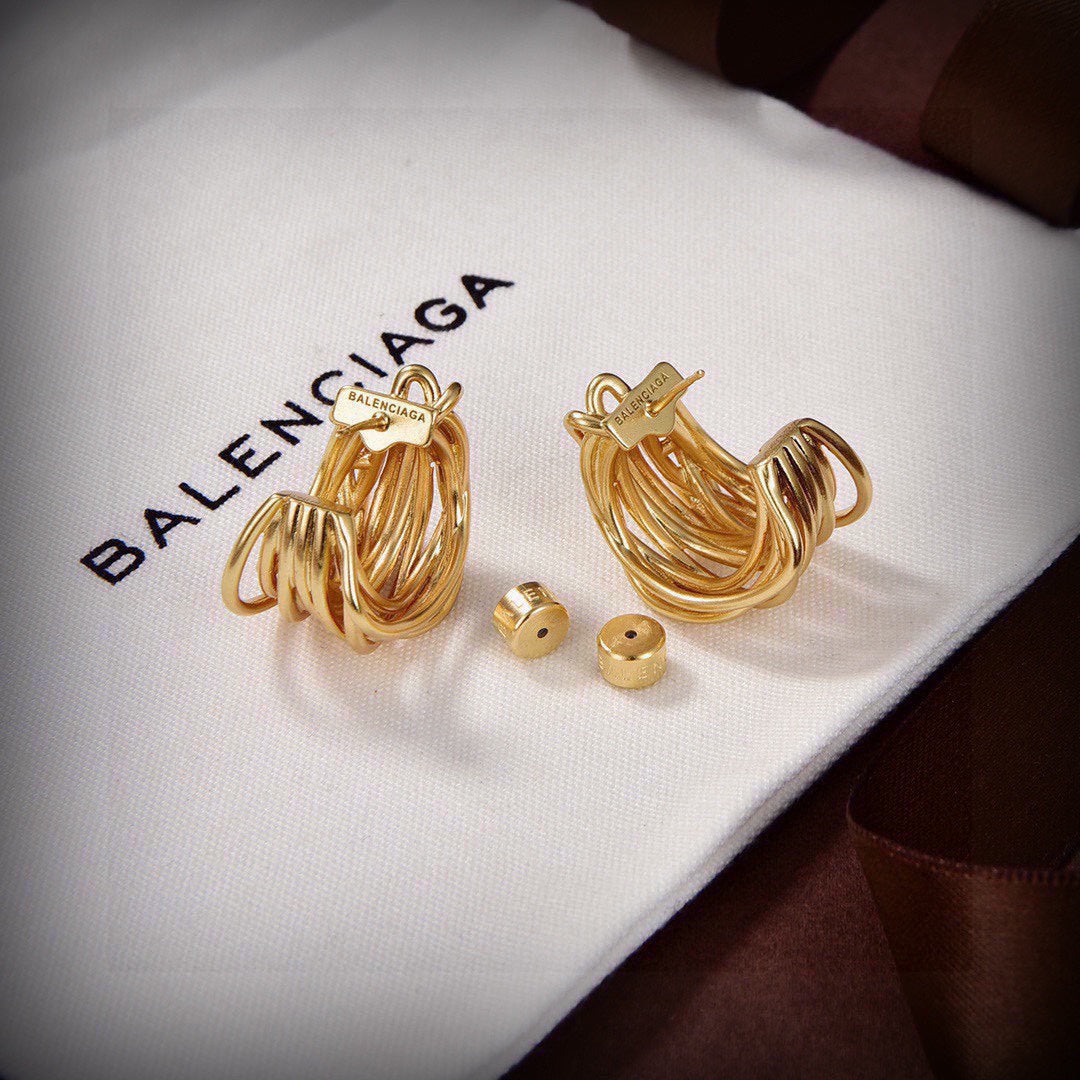 18K BB Gold Earrings