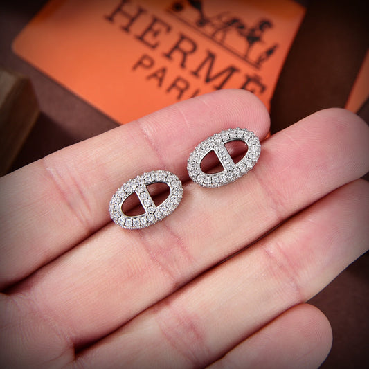 18K Farandole Diamond H Earrings