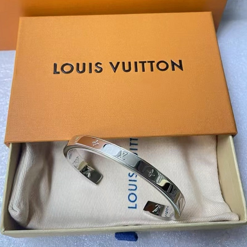 18K Louis Monogram White Gold Bracelet