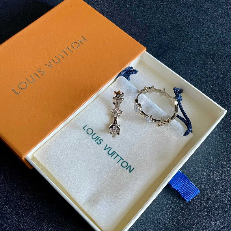 18K Louis Blossom Black & White Earrings