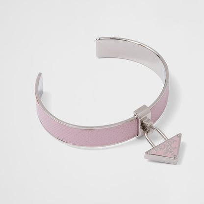 18K Pra Triangle Charm Cuff Bracelet