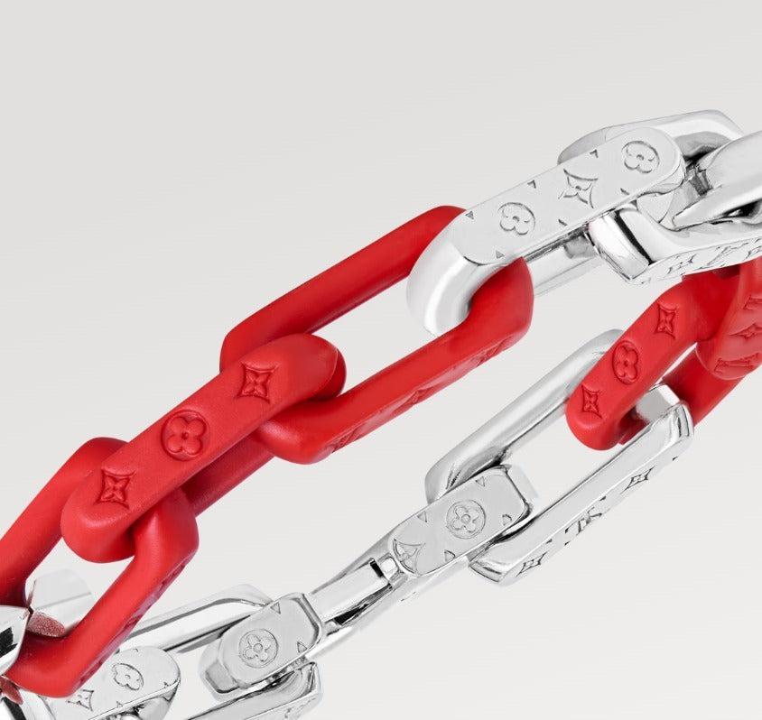 18K Louis Dargon Monogram Chain Bracelet