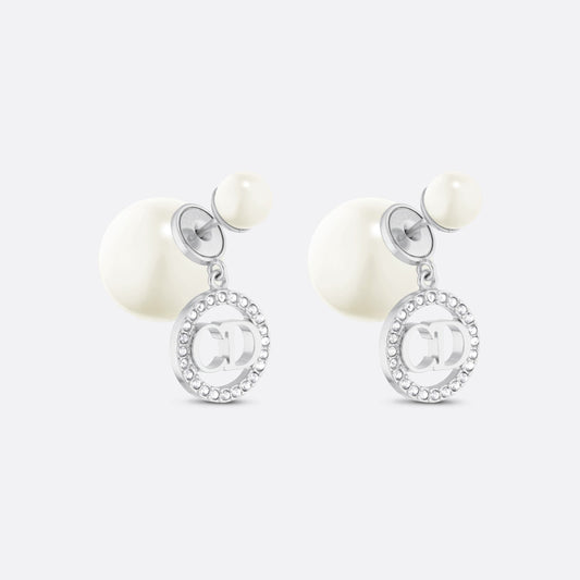 18K CD Tribales White Resin Pearls Earrings