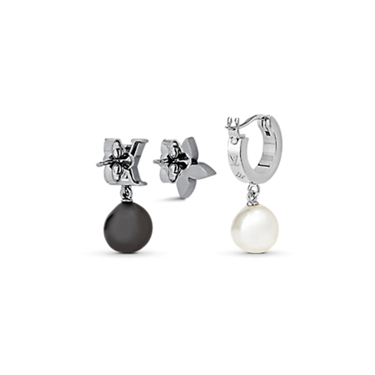 18K Louis Monogram Pearls Earrings