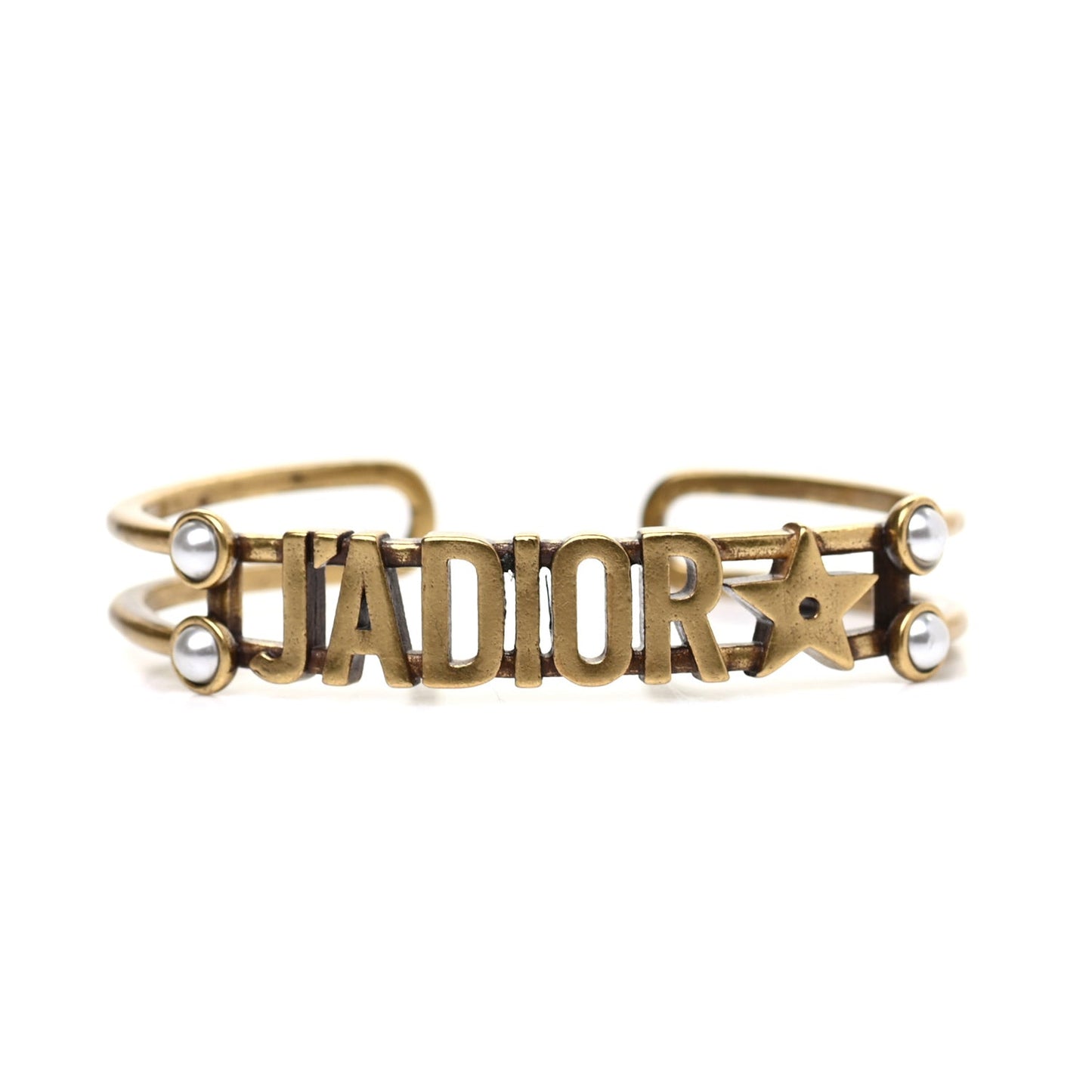 18K CD J¡¯adior Pearls Open Cuff Bracelet