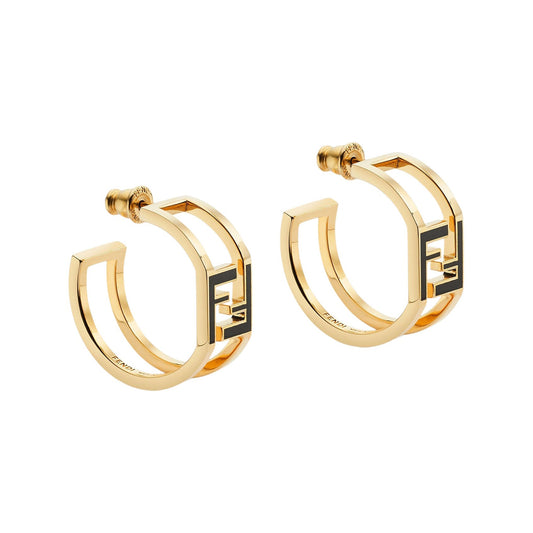 18K F Forever Oval Earrings