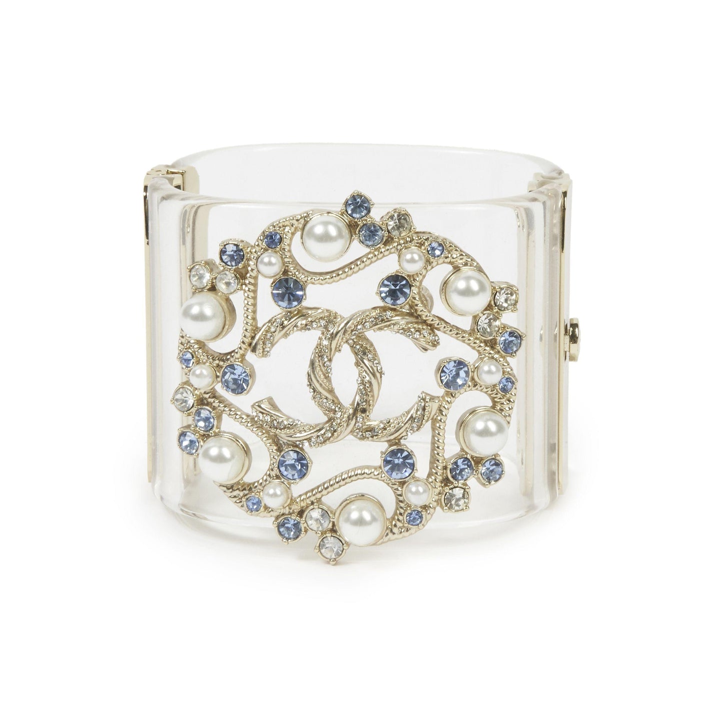 18K CC Transparent Cuff Bracelet