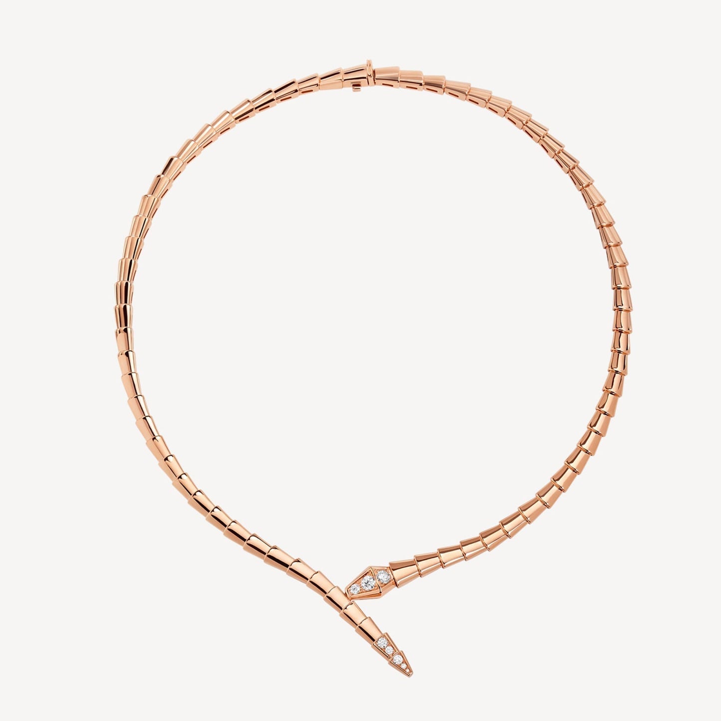 18K BV Serpenti Viper Demi-Pave Diamonds Necklace