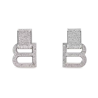 18K BB Hourglass Diamond Earrings