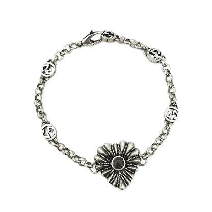 Double G Interlocking G Heart Bracelet