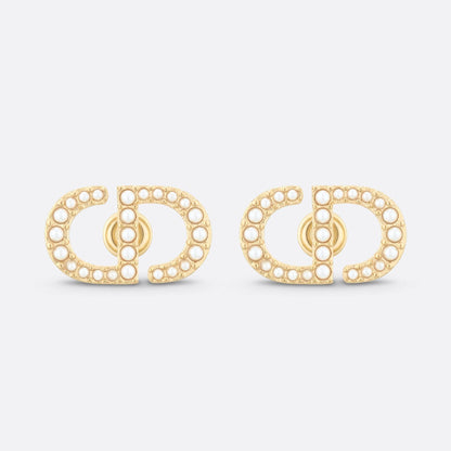 18K Petit CD Stud Earrings