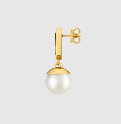 18K Double G Blondie Pendant Earrings