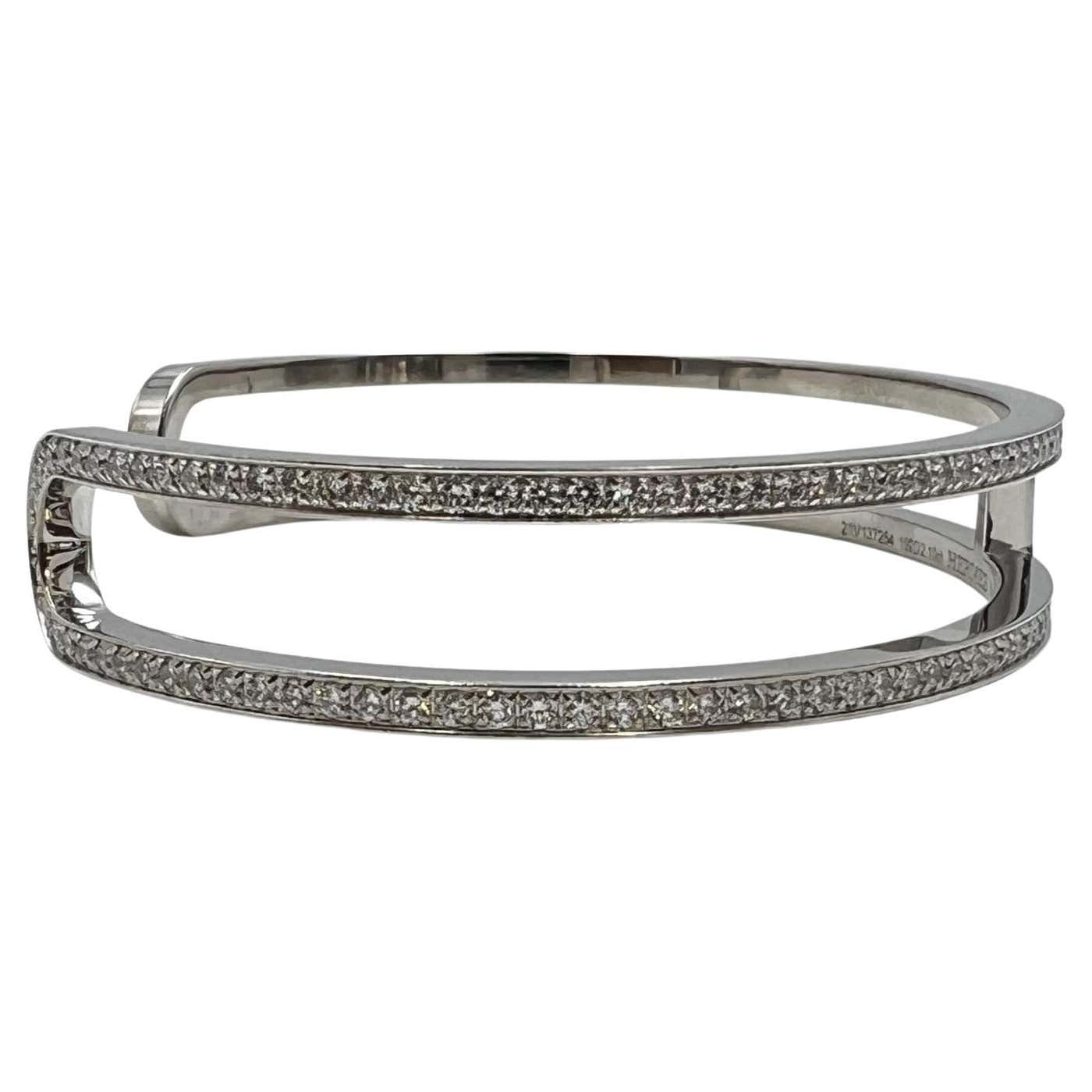 18K Ever Chain D¡¯ancre Cuff Diamond H Bracelet