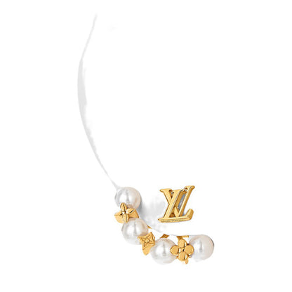 18K Louis Monogram Pearls Earrings