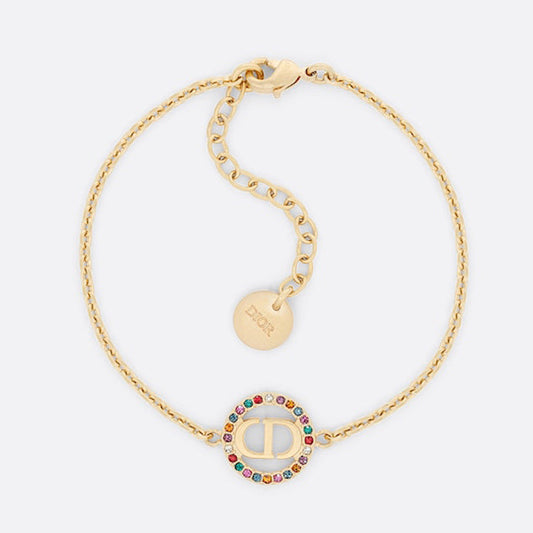 18K Petit CD Multicolor Crystals Bracelet