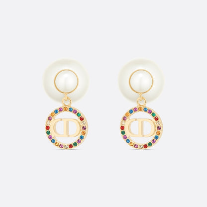 18K CD Tribales Multicolor Crystals Earrings