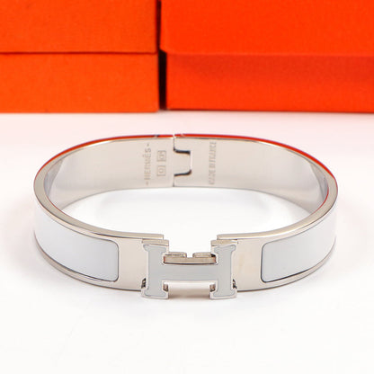 18K Clic H White Bracelet