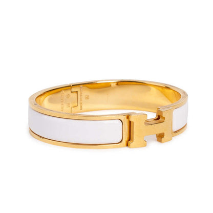 18K Clic H White Bracelet