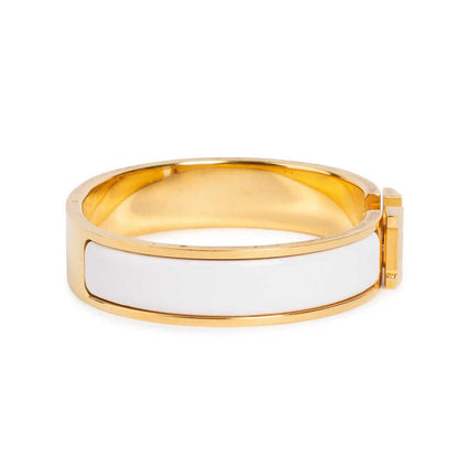 18K Clic H White Bracelet