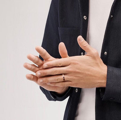 18K Rose Gold T Wedding  Ring