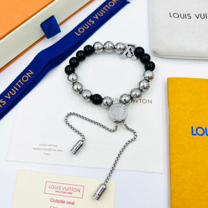 18K Louis Monogram Beads Bracelet