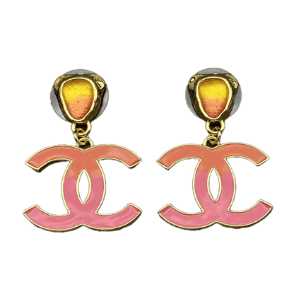 18K Classic Pink CC Dangle Earrings