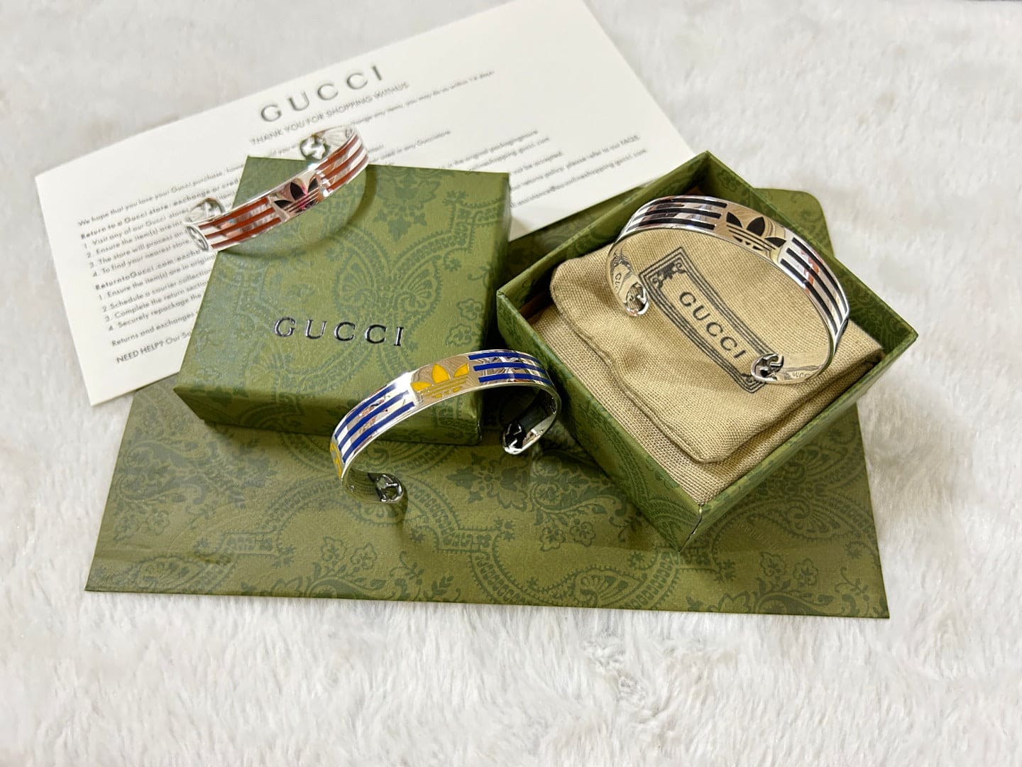 GG x Adidas Cuff Orange Bracelet