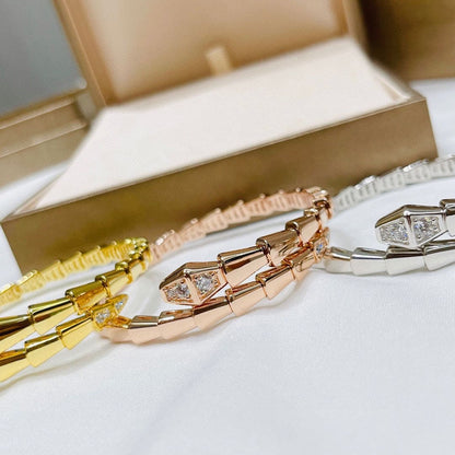 18K BV Serpenti Demi-Pave Diamonds Bracelet