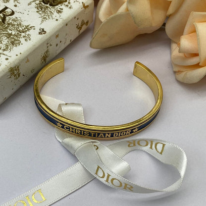 18K CD Black Code Bangle Bracelet