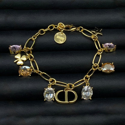 18K CD Vintage Crystals Bracelet