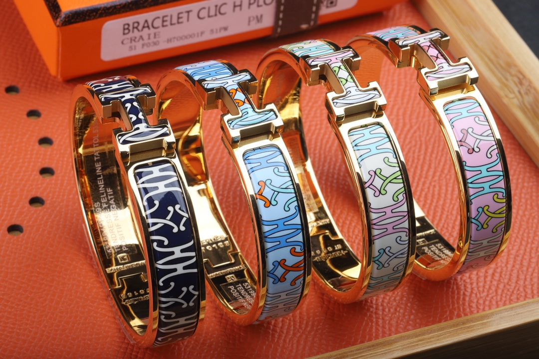 18K Clic H H Lift Blue Bracelet