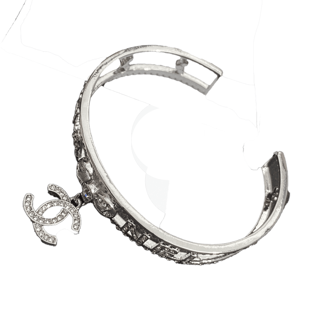 18K CC Diamond Open Bracelet