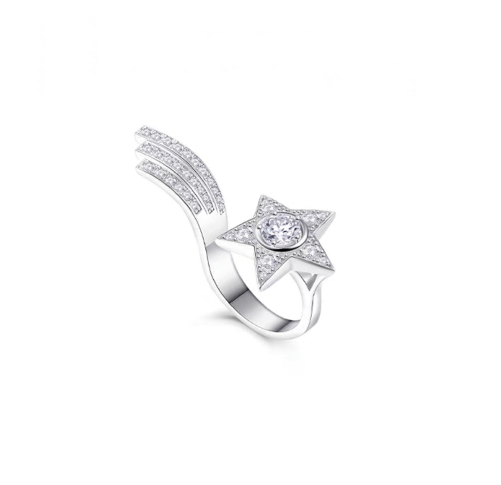 18K CC Comete Diamonds Ring