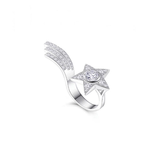 18K CC Comete Diamonds Ring