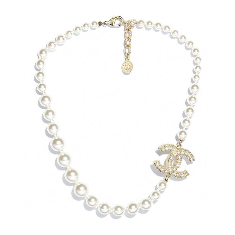 18K CC 100TH ANNIVERSARY Pearl Chain Necklace